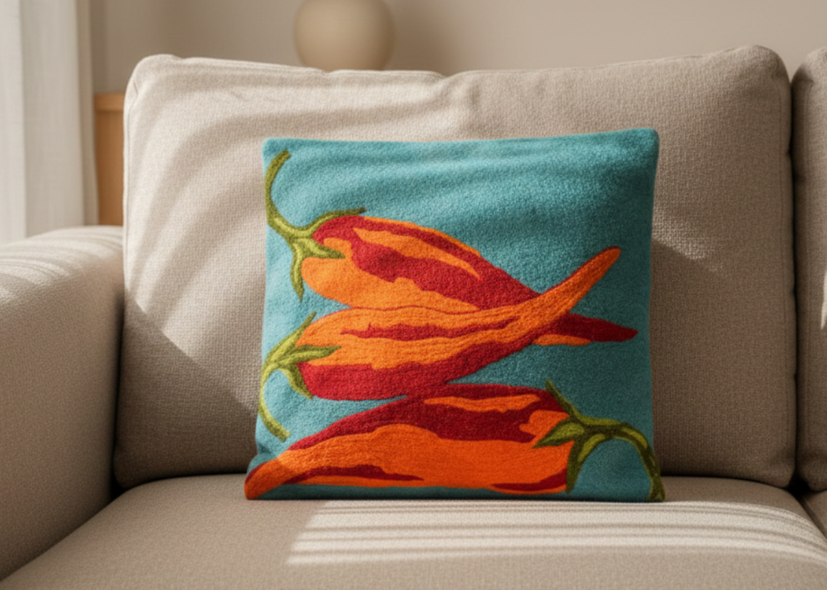 Chilli cushion cover