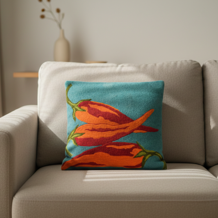 Chilli cushion cover